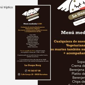 encarte tríptico la guapa burg