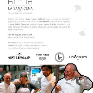 flyer la Sana Cena colaboración con restaurante Tívoli