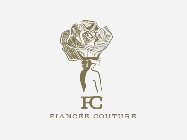 Logo Fiancée couture dorado